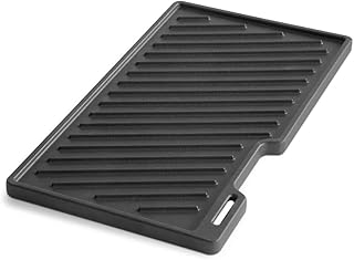 Burnhard Gusseisen Grillplatte für Gasgrill Fred Serie 41,5 x 23,5 x 2 cm, BBQ Wendeplatte