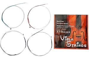 Viola String Set Nickel Plated Steel Core Ball End 4 String Pack Warm Tone Musical Instrument Accessories for Viola Players