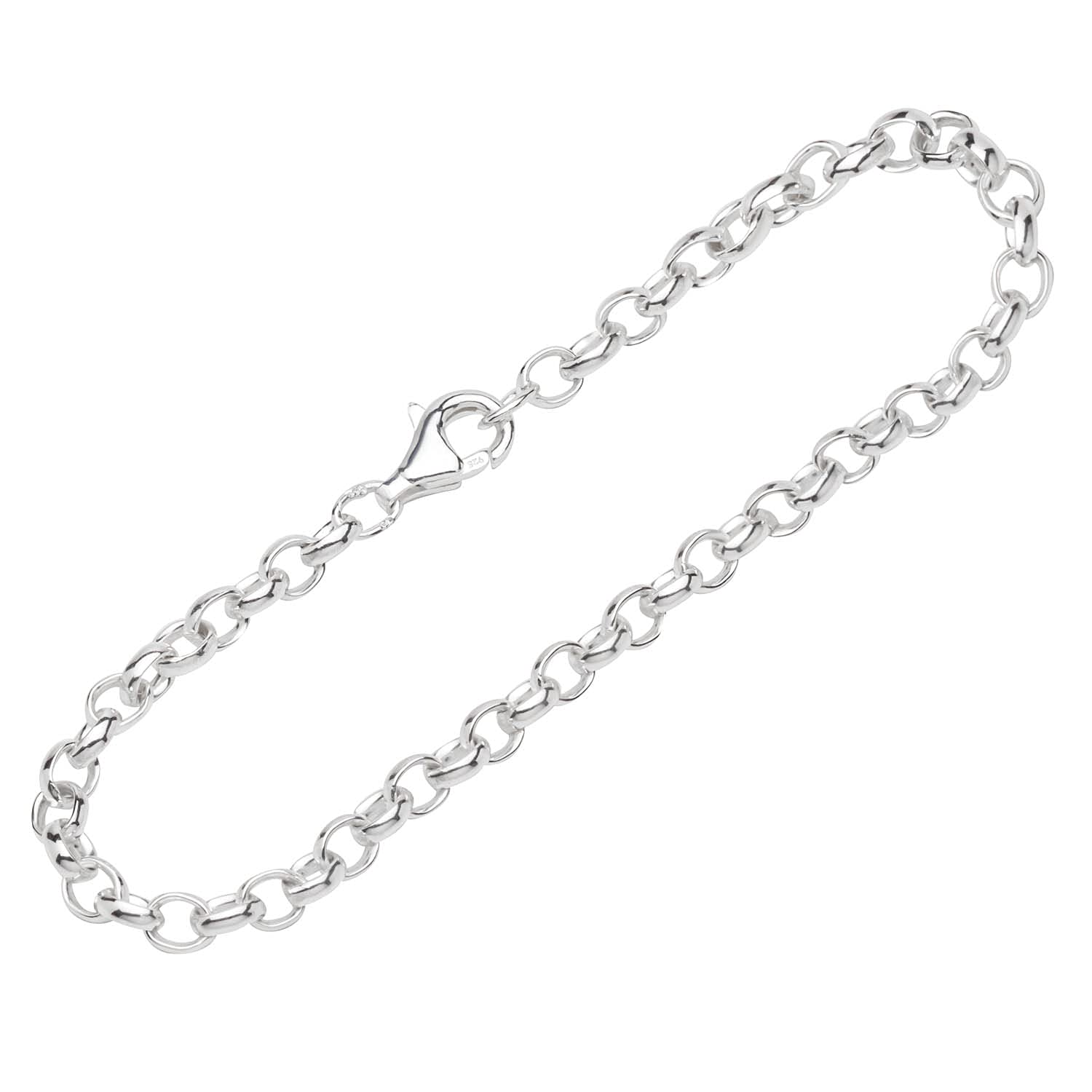 NKlaus bracelet 925 Sterling Silver 19cm oval ladies designer bracelet chain new 12249