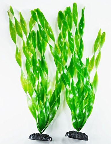 TanksALot Plastic Aquarium Plant Jungle Vallisneria 8" Medium Green 2 Pack (14" Large)