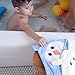 Panda and Penguin Terry Cotton Absorbent Baby Hooded Bath Towel with eBook - Blue