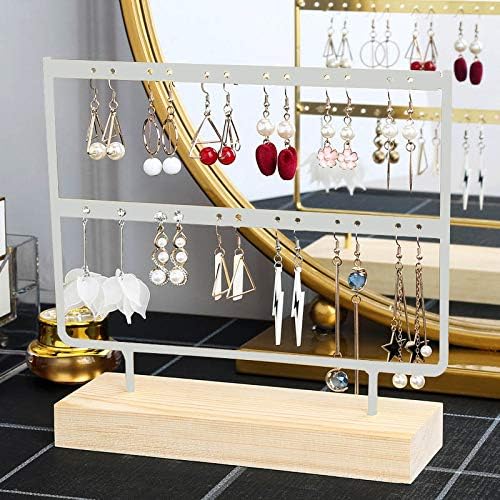 SUSSURRO Jewelry Stand Holder, Jewelry Organiser for Hanging Earrings Earring Holder Jewelry Display Wood Stand - Image 4