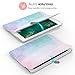 MoKo Case Fit 2018/2017 iPad 9.7 6th/5th Generation - Slim Lightweight Smart Shell Stand Cover with Translucent Frosted Back Protector Fit Apple iPad 9.7 Inch 2018/2017, Water Color(Auto Wake/Sleep)