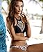 HOT Sale!Canserin Bohemia High Neck Printed Padded Bikini Set (L, Black)
