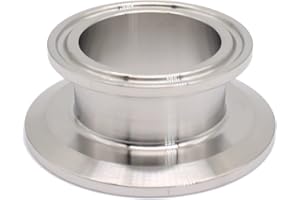 QMINOX 2 Inch × 1.5 Inch Sanitary Fitting End Cap Reducer Stainless Steel 304 Sanitary Concentric Reducer Tri Clamp Clover