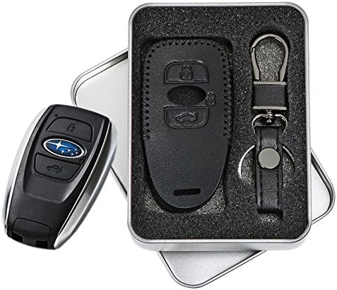 Hanano Subaru レヴォーグ レガシィ B4 インプレッサ 高級 レザー スマートキー ケース キー カバー スマピタくん Sti 滑り Wrx G4 スバル Xv S4 傷 スタイリッシュ まとめ買い特価 防止 汚れ