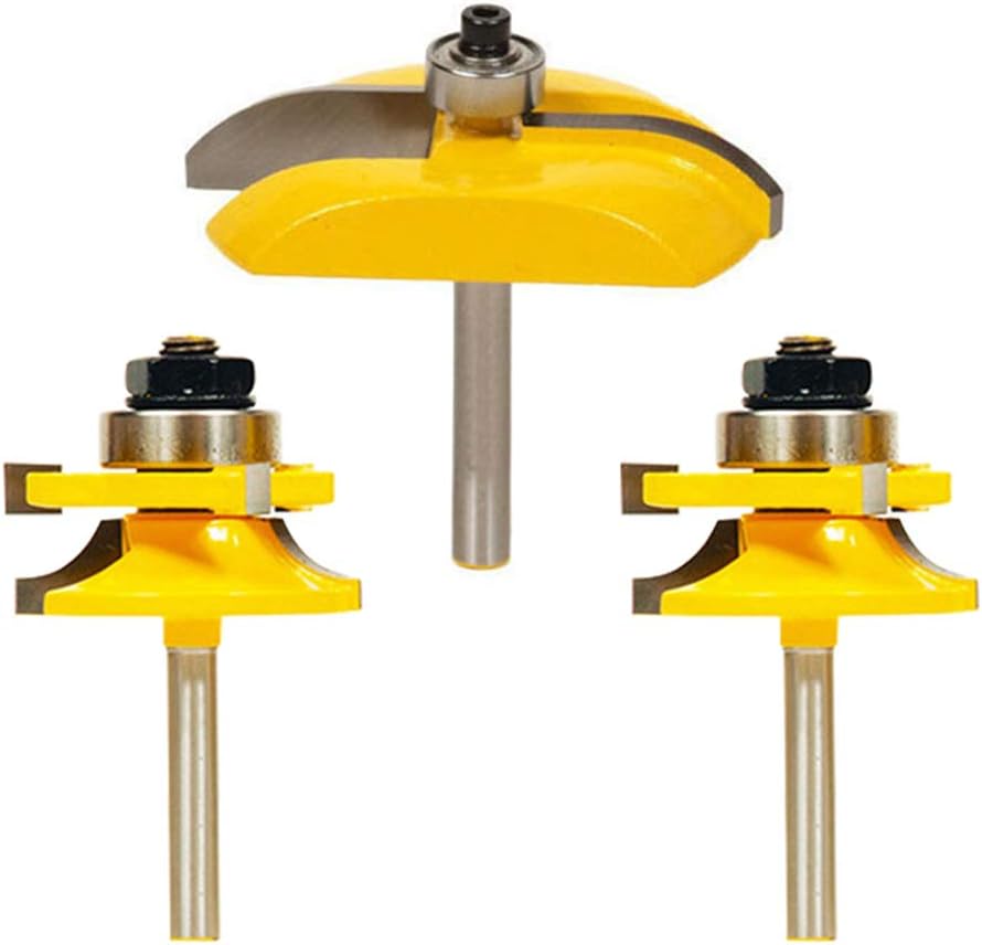 Lishiny - Juego de 3 Brocas para fresadora de 1/4 de Pulgada con
