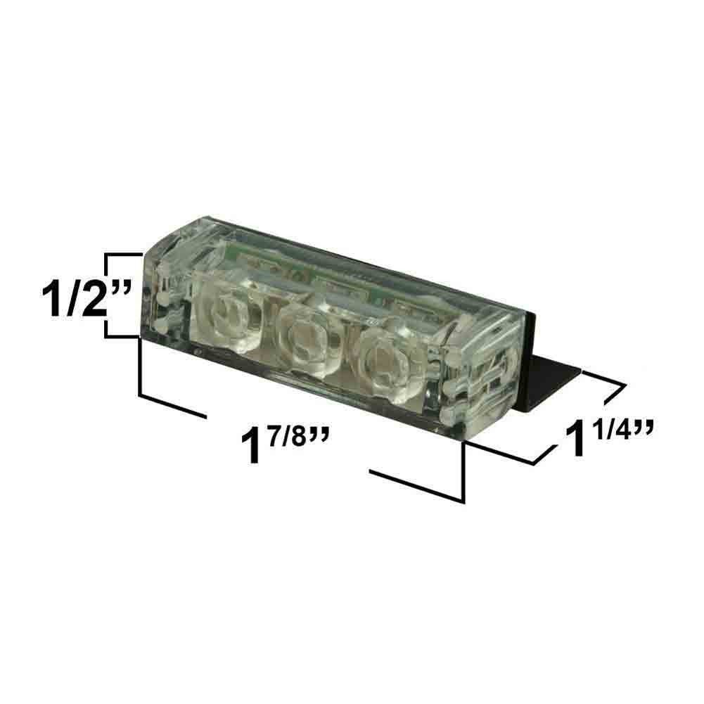 Bininbox 4 x 3 LED Car Truck Grill Emergency Flashing Lights Bar Warning Strobe (blue)