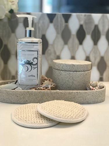 Body Necessary Natural Exfoliating Loofah - 4 Pack - Perfect at Home Shower Spa & Body Scrubber