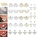 14 Pairs Ear Jackets Lotus Flower Earrings Jackets Simple Chic Ear Stud Earrings Set for Women