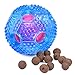 FULNEW IQ Treat Ball Interactive Dog Food Dispenser Durable Dog Chew Toy Ball for Dog Playing, Chewing, Tooth Cleaning (Blue)