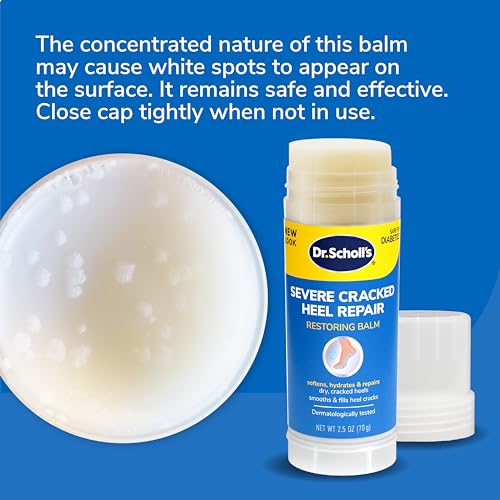 DR. SCHOLL’S SEVERE CRACKED HEEL REPAIR RESTORING BALM 2.5OZ, WITH 25% UREA FOR DRY, CRACKED FEET, HEALS AND MOISTURIZES FOR HEALTHY FEET