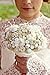 HABI 10pcs Decorative Rhinestone Pearl Flower Bead Buttons DIY Craft Embellishment for Wedding Clothes Hair Accessories Gift Decor No Hole for Sewing (Gold)