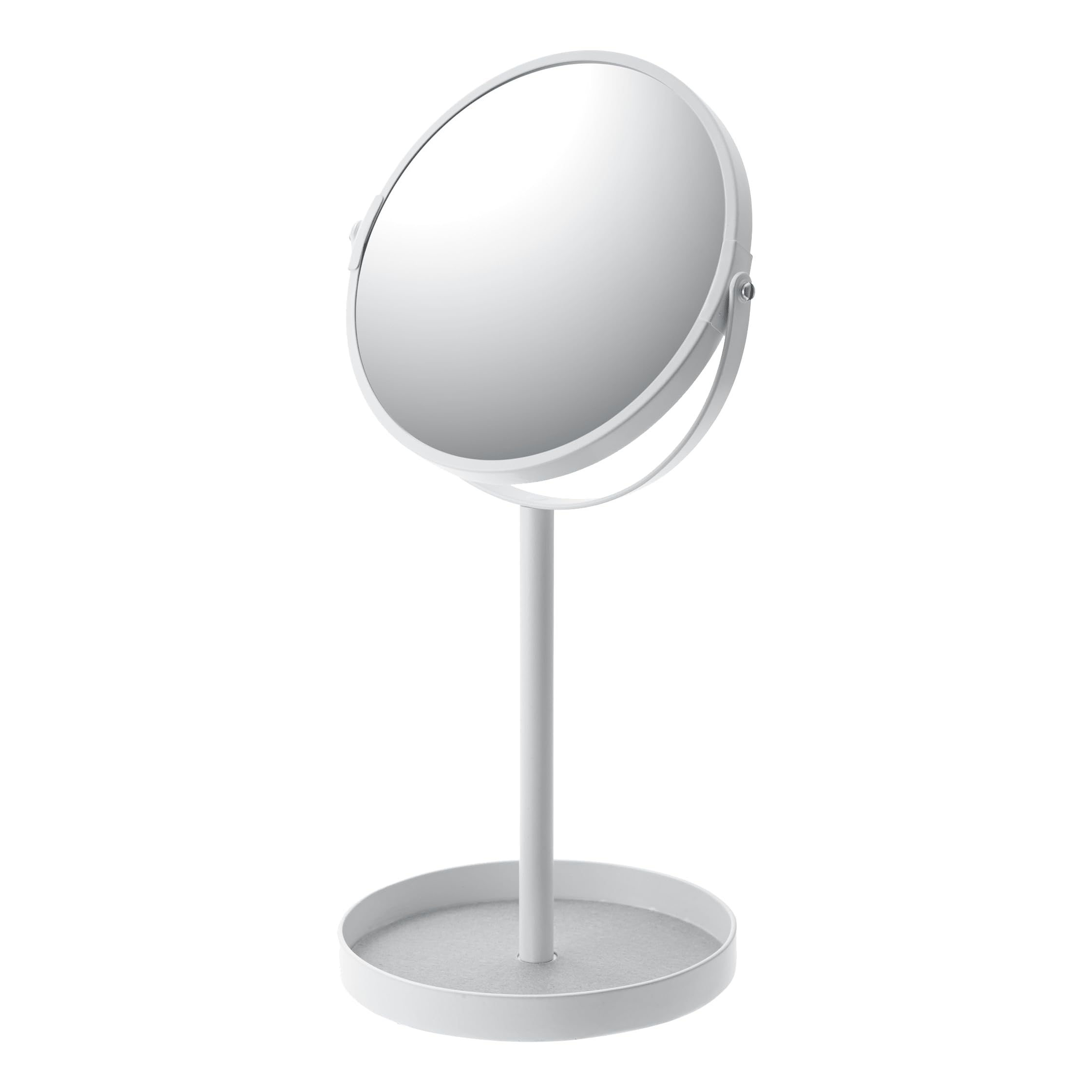 Yamazaki TOWER MAKEUP MIRROR WITH ACCESSORY TRAY WH, one size, 2819