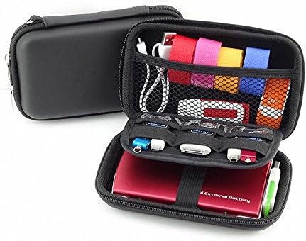 Hard Drive Case,2.5 Hard Drive Bag,EVA Shockproof Carrying Travel Pouch for 2.5-Inch Portable External Hard Drive, GPS Camera and External Battery Pack,USB Flash Drive Case-Black