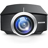 Projector, GooDee Mini Portable Projector 1800 Luminous Efficiency Home Cinema Theater Movie Video Projector Support Multimedia HDMI USB for Home Entertainment Games
