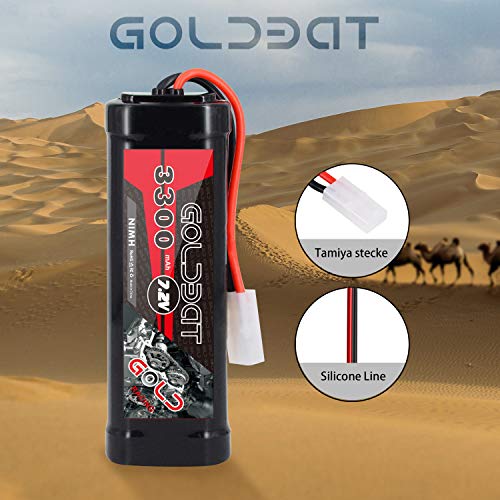 GOLDBAT RC Akku NiMH Akku Pack 3300mAh 7,2V Batterie Ersatzakku mit Tami YA Stecker für RC Autos Boot Buggy Truggy… – Bild 4