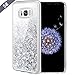 Galaxy S8 Case, Caka Galaxy S8 Glitter Case Luxury Fashion Bling Flowing Liquid Floating Sparkle Glitter Soft TPU Case for Samsung Galaxy S8 (Silver)