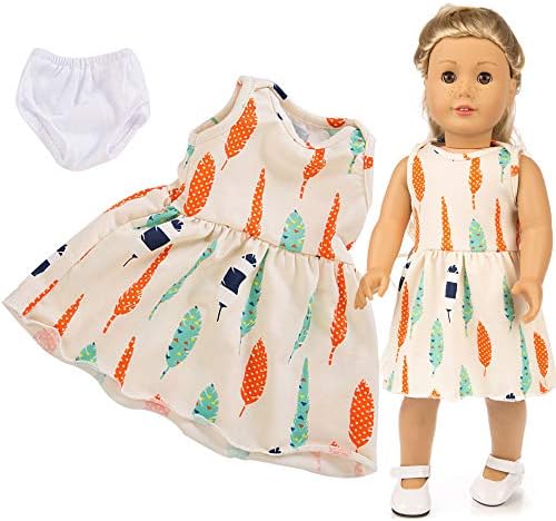 Livoty Doll Clothes Outfit Fit Beautiful Doll Dress with Underpants for 18 Inch American Toy Girl Doll Accessory Girl's Toy