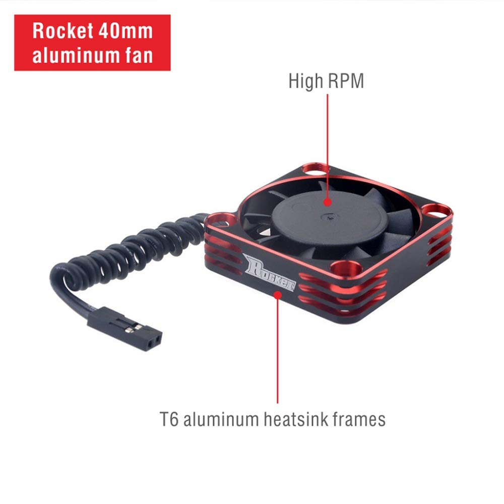 1/8 1/10 for Plug JST 16000RPM Fan Cooling Aluminum 40mm
