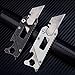 Pocket Knife Utility Knife Box Cutter Bottle Opener Screwdriver 6-in-1,Black