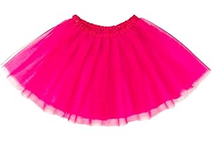 TWINKLEDE Women Tutu Skirt Classic 4 Layered Tutus Elastic Tulle Costume Skirts for Adult and Teen Girls