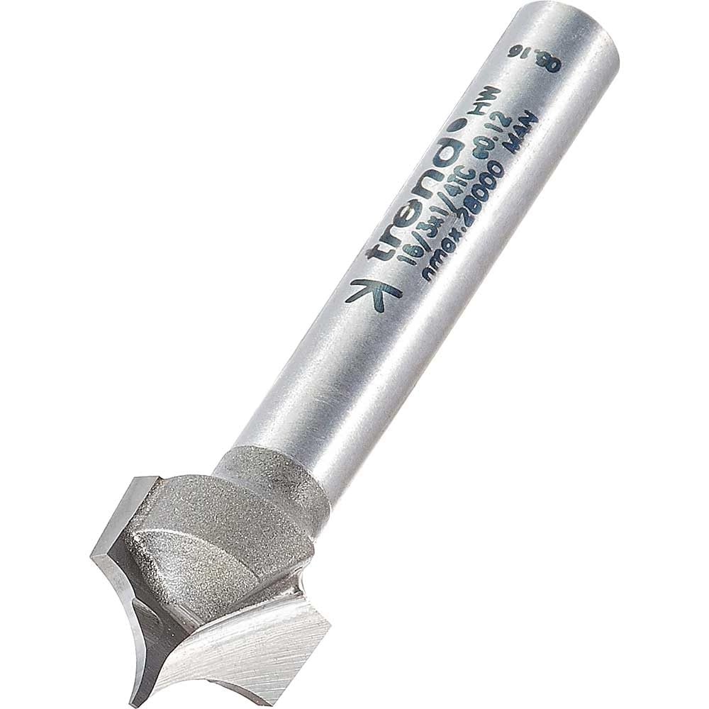 Trend Professional Ovolo Panel Veining Router Cutter, 1/4 Inch Shank, 13mm Cut Diameter, 12.5mm Cut Length, 6mm Radius, 16/3X1/4TC
