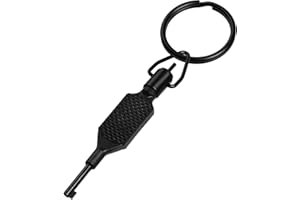 JOTOVO New Version- Flat Knurled Swivel Key Fits for Standard Series Handcuff, Universal Hand Cuffs Key with Detachable Keyring, Black