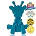Baby Teething Toy Extraordinaire - Little Bambam Giraffe Teether Toys by Bambeado. Toy for Natural Teething Comfort and for Sore Gums - Gift for Baby Through to Infant - Cyan