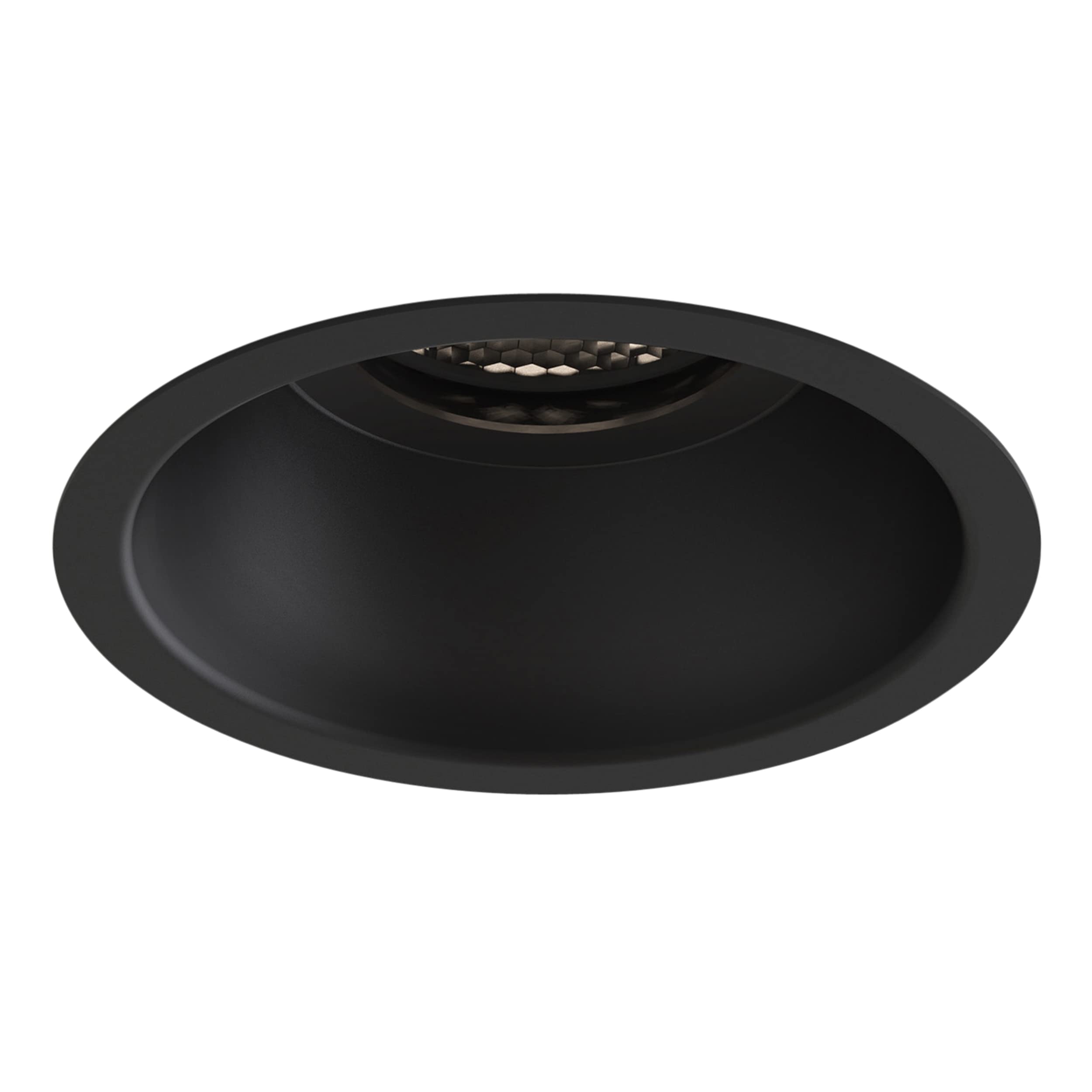 Astro Minima Slimline Round Fixed Fire-Rated IP65 Bathroom Downlight - IP65 Rated - (Matt Black), GU10 LED Lamp, Designed in Britain - 1249035-3 Years Guarantee