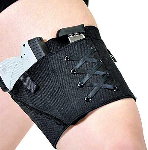 Can Can Garter Classic Holster – Black, Extra Large (26” to 28” Leg Size)