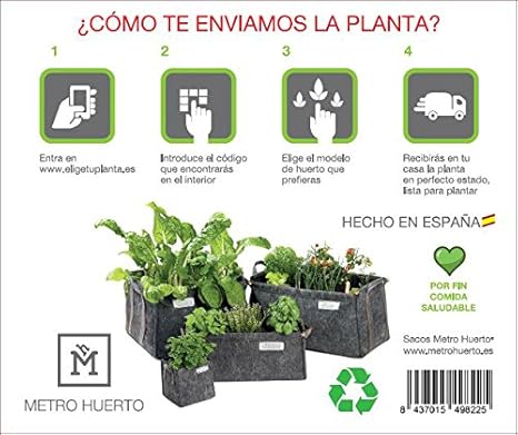 Experiencia Huerto Urbano SACO Cubo + Plantas ECO: Amazon.es: Jardín