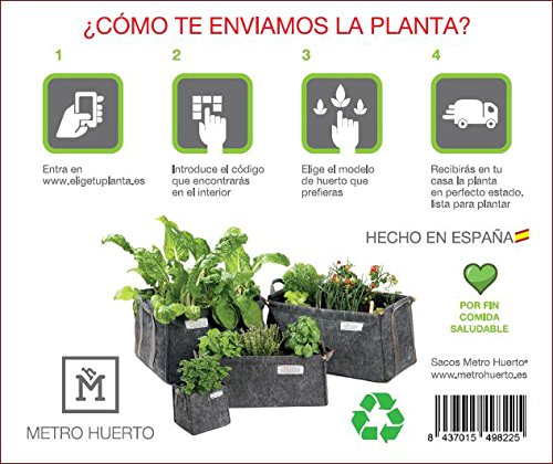 Experiencia Huerto Urbano SACO Cubo + Plantas ECO: Amazon.es: Jardín
