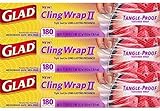 Glad Tangle-Proof Cling Wrap (180 Square Foot Roll - Pack of 3)