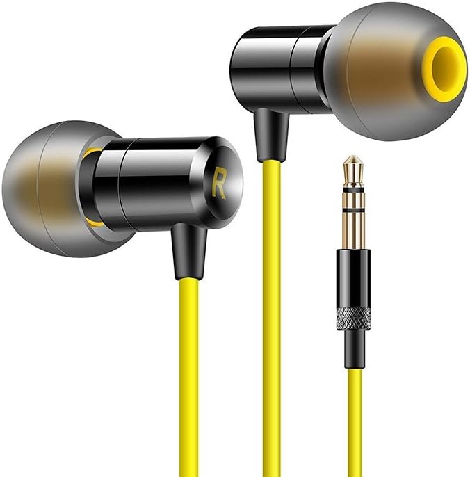 Kinera BAS02 Balanced Armature Earphone in Ear for iPhone Android Yellow