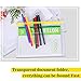 Gallop Chic 50 Pcs Plastic Poly Zip Envelope, Clear Color A5 Size Paper Document File Invoice Bill Zipper Bag Pencil Pouch Bag Holder, Office Supplies, Travel Storage Bags