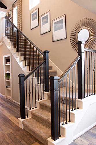 Red Oak 6210-4 2-5/8 inch Width x 2-7/16 inch Tall Traditional Style Straight Wood Handrail for Stair Remodeling 4 feet Long