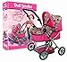 Doll Pram Super Cute with Adjustable Handle and Storage Basket