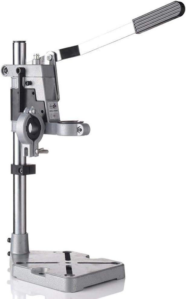 Gecheer Multifunction Bench Drill Press Stand Clamp Base Frame for Electric Drills DIY Tool Press Hand Drill Holder Power Tools Accessories (Sliver - Double Hole)
