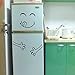 DEESEE(TM)🌸DIY Cute Fridge Sticker🌸Happy Delicious Face Kitchen Fridge Wall Wallpaper Wall Stickers Party Wardrobe Desk Wall Home Decor (Black)