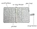 A5 Binder,A5 Personal Organizer,a5 Binder Planner Wool Felt Notebook with Pouch PVC Zip Bag, Today Bookmark Ruler, PP Plate-Harphia (Light Gray, A5 9 x 6.69'')