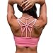 LYZ Women's Padded Sports Bra Criss Cross Back High Impact Strappy Yoga Bra