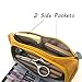 Longjet Large Capacity Pencil Case, Portable Zipper Closure Makeup Bag, Canvas Cell Phone Earphone Pouch (yellow)