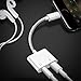 SIVMIG Headphone Adapter, Headphone Jack Splitter Adaptor for Xs/Xs Max/XR/ 8/8 Plus/X/10 / 7/7 Plus, Earphone Audio Connector Headphone Dongle Car Charge Cable 2 in 1 Accessories Aux Music Splitter
