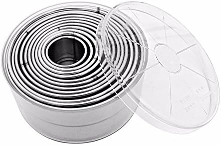 Stainless Steel Round Smooth Buscuit Mould Cookie Cutters. Diameter:2.9, 3.4, 4.2, 4.8, 5.6, 6.3, 7, 7.5, 8.2, 8.8, 9.5, 10.3 cm.