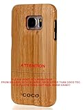 Galaxy S7 Edge case, S7 Edge wooden case CoCo@ 100% Unique Genuine Handmade Natural Wood Case Hard Bamboo Shockproof Case as Artwork for New Samsung Galaxy S7 Edge G9350 (2016) (Bamboo)