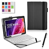 onWay ASUS Transformer Pad TF103C Case - Slim Folding Protective Cover Case for ASUS Transformer Pad TF103C 10.1 Inch Tablet With Smart Cover Auto Wake/Sleep + Free stylus pen (For ASUS Transformer Pad TF103C, Black)