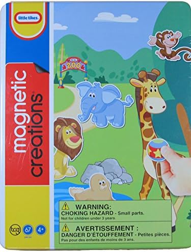 Little Tikes Zoo Animals Play Set In a Metal Storage Case by Magnetic Creations