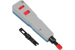 Professional Impact and Punch Down Tool 110 Punch Down Tool Ethernet Punch Down Tool with Enlarged Blade Storage, CAT5/6, CAT