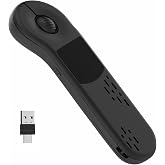 GUVOHUT Air Mouse for PC/iOS/Android with Touchpad Bluetooth 2.4G Remote Control for PowerPoint/Keynote/Tiktok/Camera/Kindle App Rechargeable Wireless Presentation for PPT Pointer (Black)